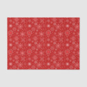 Papier de soie flocon de neige rouge de vacances (Recto)