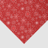 Papier de soie flocon de neige rouge de vacances (Détail)