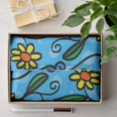 Papier de soie floral abstrait (Cadeau)