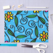 Papier de soie floral abstrait (Artisanat)