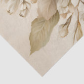 Papier de soie floral crème ivoire pour mariage (Détail)
