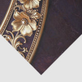 Papier de soie floral doré orné (Détail)