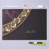 Papier de soie floral doré orné (Artisanat)