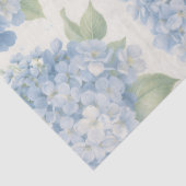 Papier de soie floral hydrangea bleu (Détail)