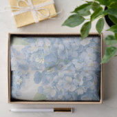 Papier de soie floral hydrangea bleu (Cadeau)
