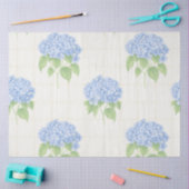 Papier de soie floral Hydrangea Luxe | Bleu élégan (Artisanat)