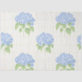 Papier de soie floral Hydrangea Luxe | Bleu élégan (Recto)