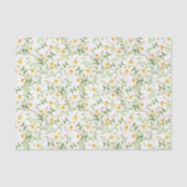 Papier de soie floral jaune, fleurs découpées (Recto)