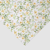 Papier de soie floral jaune, fleurs découpées (Détail)
