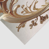 Papier de soie floral or (Détail)