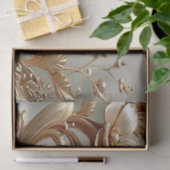 Papier de soie floral or (Cadeau)