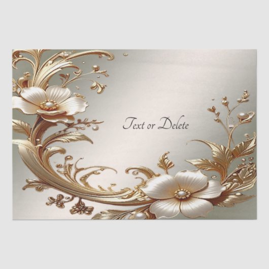 Papier de soie floral or (Recto)
