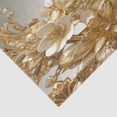 Papier de soie floral orné moderne doré (Détail)