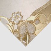 Papier de soie floral orné or (Détail)