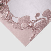 Papier de soie floral orné rose (Détail)