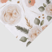 Papier de soie floral pêche  (Détail)