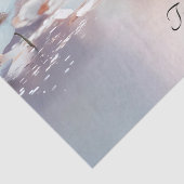 Papier de soie floral pêche blanche (Détail)