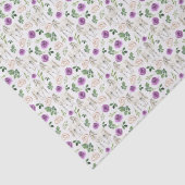 Papier de soie floral pourthèque rustique violet (Détail)