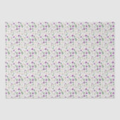 Papier de soie floral pourthèque rustique violet (Recto)