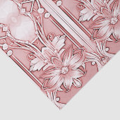 Papier de soie floral rose (Détail)
