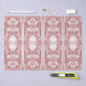 Papier de soie floral rose (Artisanat)