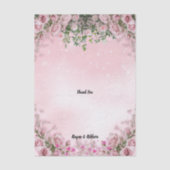 Papier de soie floral rose blush (Recto)