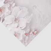 Papier de soie floral rose blush ivoire (Détail)