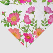 Papier de soie floral rose sauvage (Détail)