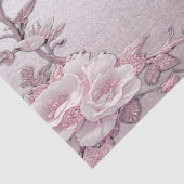 Papier de soie floral rose unique (Détail)