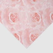 Papier de soie floral Roses rose pâle aquarelle (Détail)