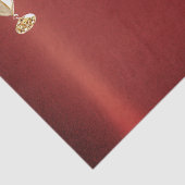 Papier de soie floral rouge or moderne (Détail)