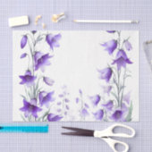 Papier de soie floral violet (Artisanat)