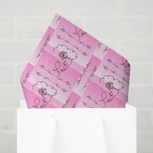 Papier de soie Flowing Beauty Rose (Sac cadeau)