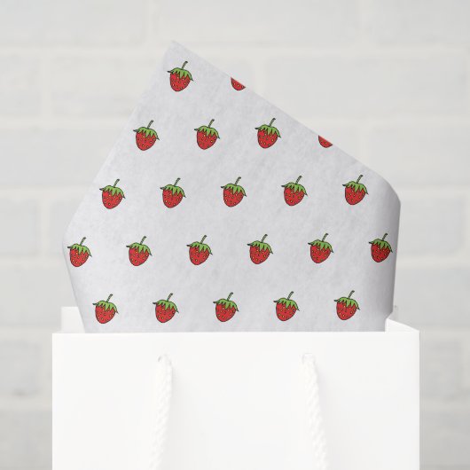 Papier de soie fraise (Sac cadeau)