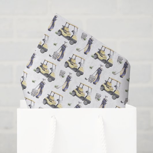 Papier de soie golf, découpage golfeur (Sac cadeau)