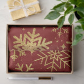 Papier de soie Grenat Pailleté Or (Cadeau)