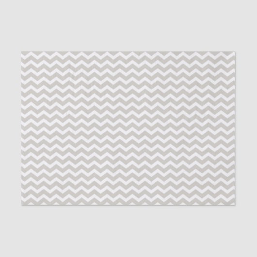 Papier de soie gris blanc à motif chevron zigzag (Recto)