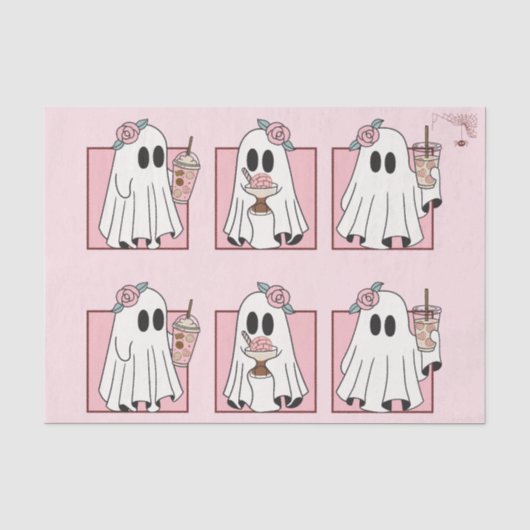 Papier de soie Halloween mignon & effrayant – Cade (Recto)
