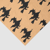 Papier de soie Halloween Sorcière volante (Détail)