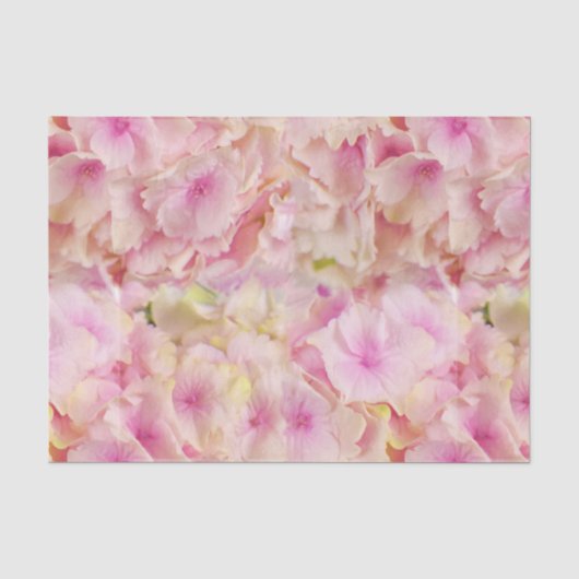 Papier de soie hydrangeas rose pastel (Recto)