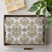 Papier de soie initiale lettre monogramme damassé  (Cadeau)
