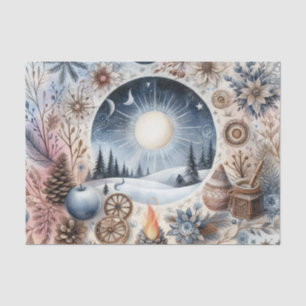 Papier de soie inspiré de la nature au solstice d'