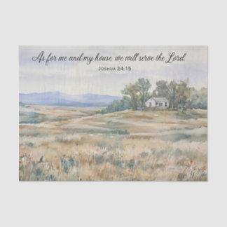 Papier de soie - Josué 24:15 - Une maison dans une