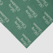 Papier de soie Joyeux Noël | Vert foncé et crème (Détail)