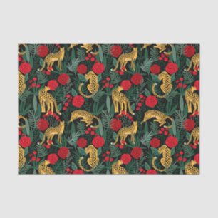 Papier de soie Léopard et Roses