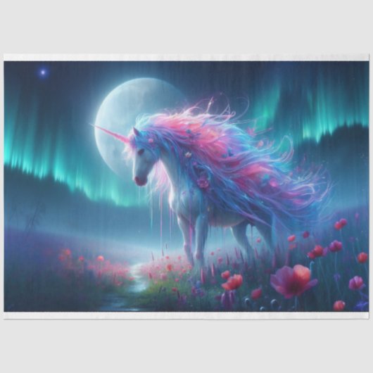 Papier de soie licorne mystique (Recto)
