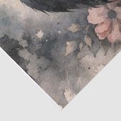 Papier de soie Lune Corbeau noir Nevermore (Détail)