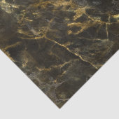 Papier de soie marbré noir profond et or (Détail)
