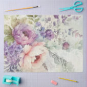 Papier de soie Mariage Pivoines Mauve Lilac Pourpr (Artisanat)