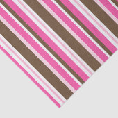 Papier de soie marron et rose rayé (Détail)